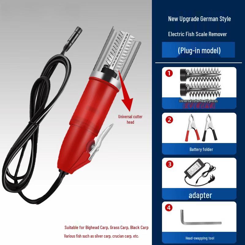 Electric Fish Scaler with Dual Blades