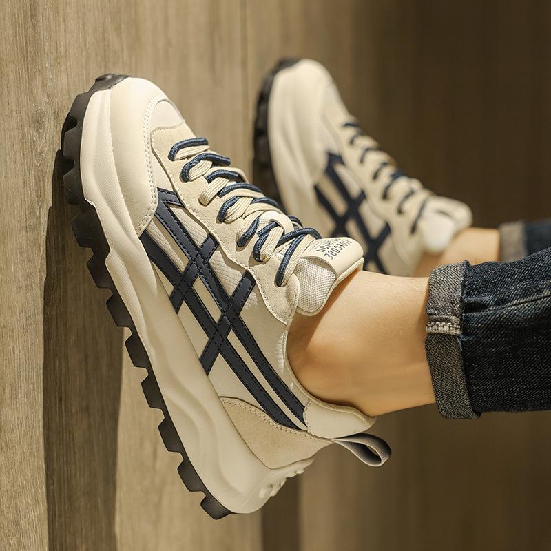 Men's shoes spring 2025 new breathable versatile casual sports dad shoes men's running non-slip thick-soled Forrest Gump tide shoes