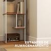 Floor Lamp with Shelves, 3000K-6500K, Remote Control, E27 Bulb, Natural