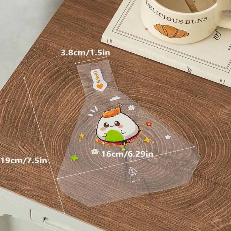 50/100 Pcs Cartoon Capybara Koala Triangle Rice Ball Packaging Bag Nori Onigiri Sushi Bag Sushi Making Mold Bento Accessories