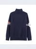 2026 Spring Women's Stand Collar Jacquard Little Dog Half-Zip Jacket - British Style