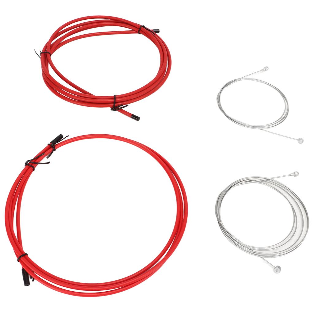 Bike Brake Cable Housing Kit Bike Shift Cable and Transmission Cable for Mountain Bike Road Bike Red