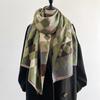 British Vintage Neutral College Style Plaid Rhombus Imitation Cashmere Scarf Tassel Premium Beige Student Large Shawl