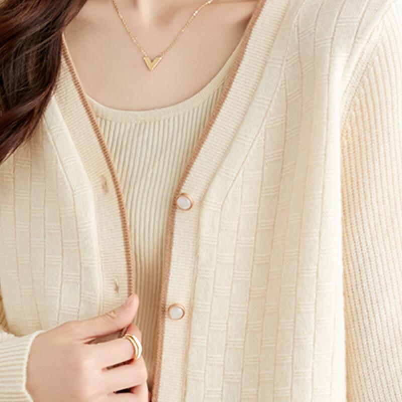 Srcr Women's 100% Wool Short Cardigan