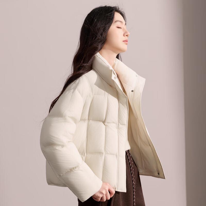 Sancai Women's 90% Duck Down Short Puffer Jacket
