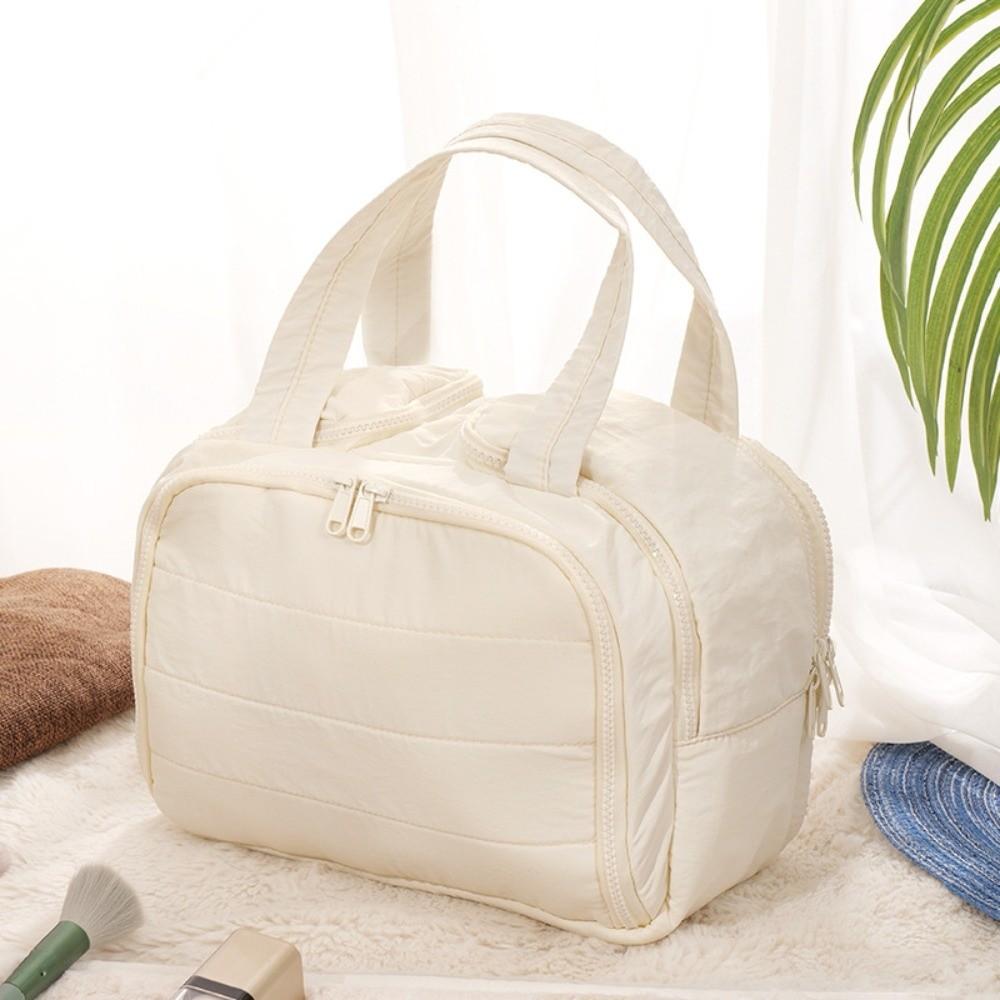 Double Side Open Travel Toiletry Bag Multipocket Design Women Cosmetic Tote  Bathroom Storage