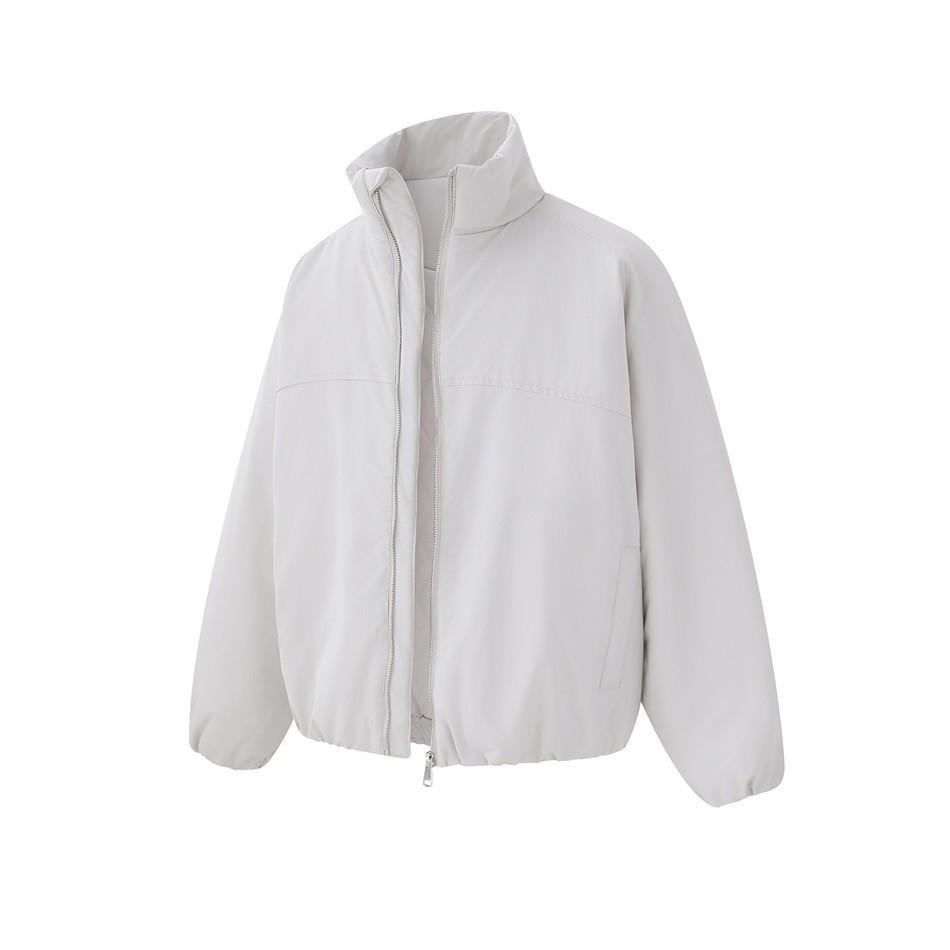 FORN3 Herren Trendige Stehkragen Winterjacke N1717 - Warm, Locker geschnitten, Arbeitskleidungs-Stil.