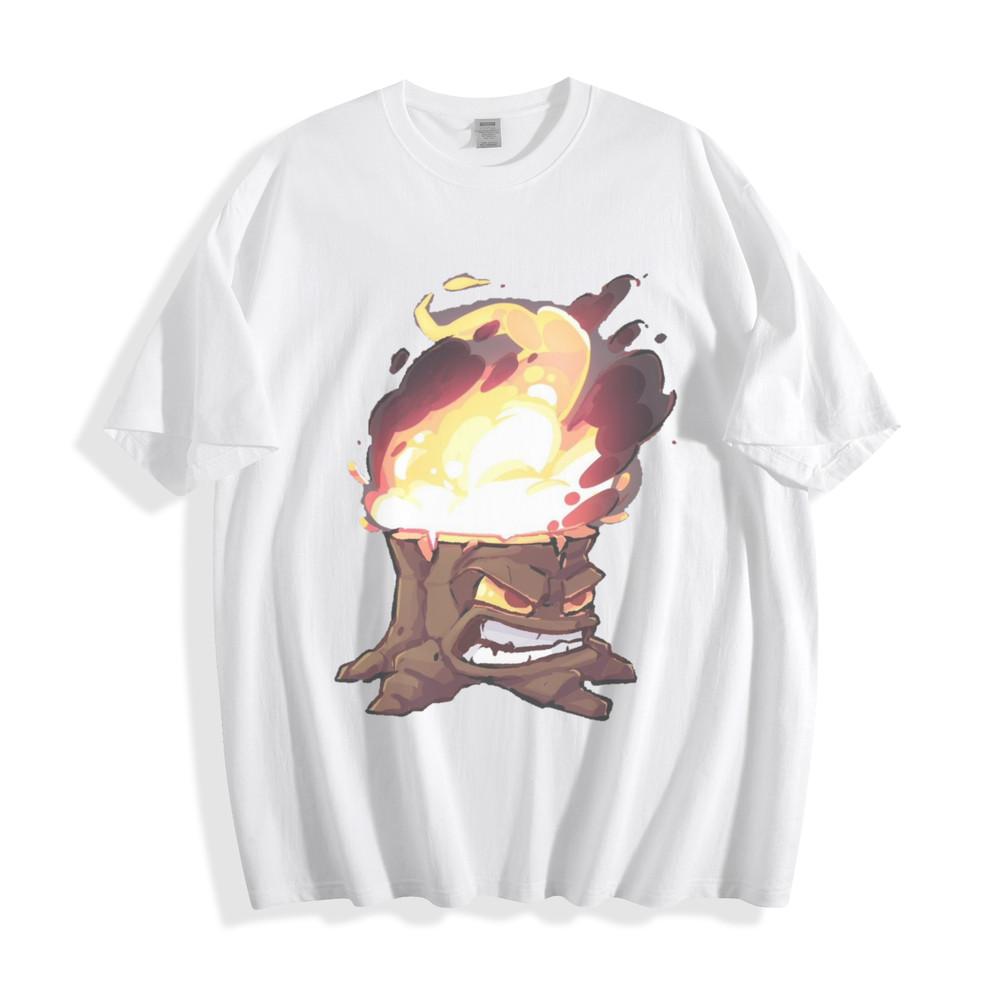 Exploding Stump PVZ T-Shirt - Fiery Volcanic Defender Unisex Tee