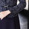 Frühjahr 2026 Damen Schlankmachendes Bedrucktes Zweiteiliges Kleid, Mittellang Altersreduzierender Stil