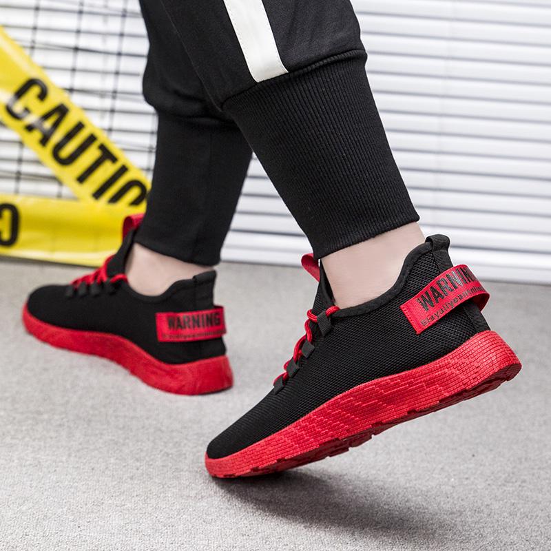 Men's Lightweight Breathable Casual Sports Shoes Summer New Lace Up Outdoor Anti Slip Soft Sole Mesh Running Shoes Male Sneakers