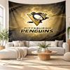 Pittsburgh Penguins Wall Tapestry, Soft Fabric Wall Hanging, Decorative Backdrop For Bedroom Home Wall Art