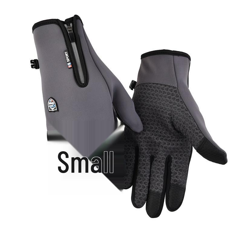 Unisex Waterproof Touchscreen Cycling Gloves: Warm, Fleece Lined, Non-Slip, Cold-Resistant for Outdoor Use In Autumn and Winter.