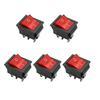 KCD1 LED Toggle Rocker Switch - ON-OFF Function 250V/125V AC for Heavy Duty Boat Panels RV Systems