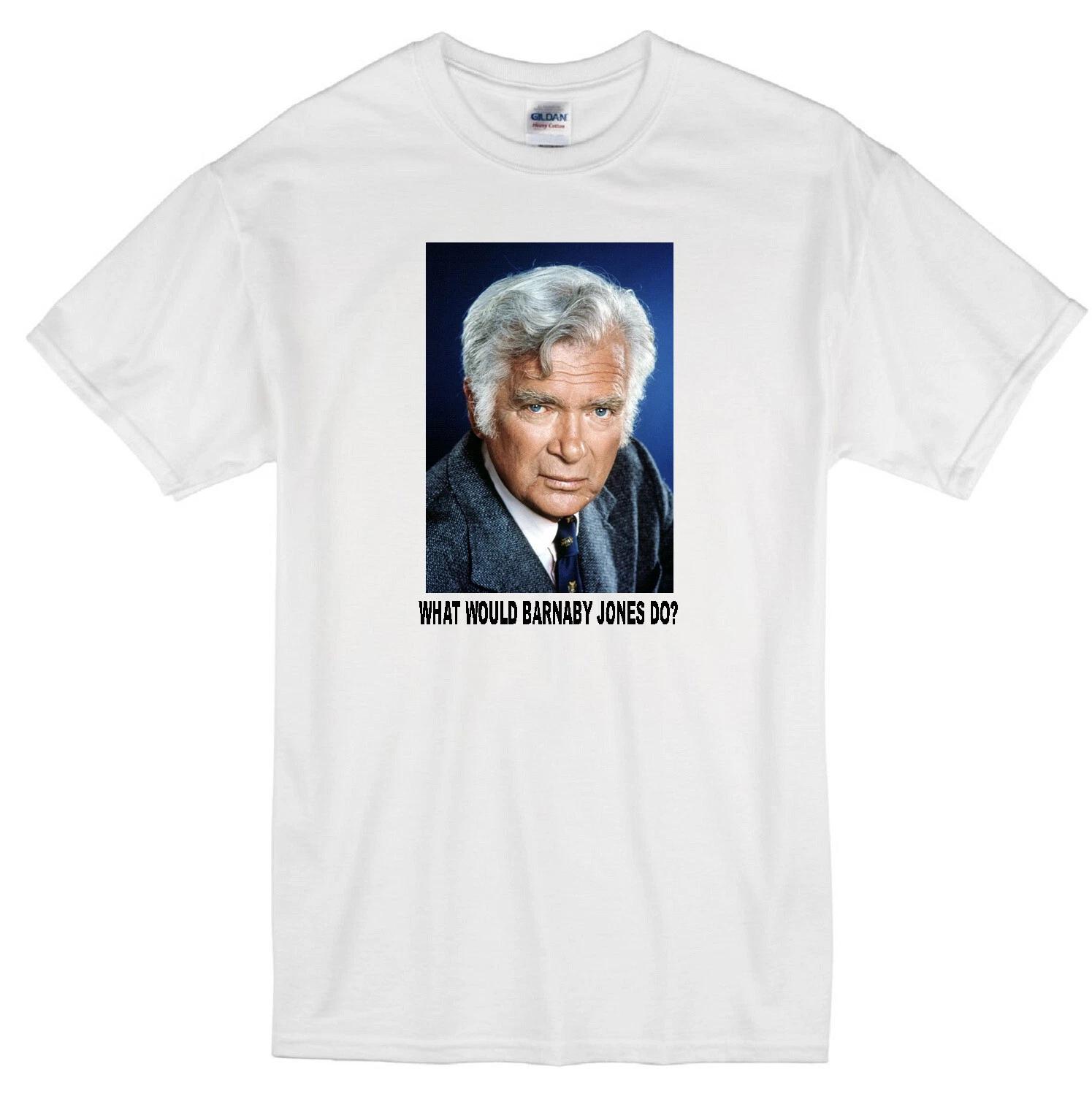 BARNABY JONES WWD? BUDDY EBSEN DETECTIVE PRIVATE EYE RETRO TV WHITE T-shirt 2XL