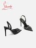 Fashion 2025 New Rhinestone Toe Cap Sandals for Women with a Straight Buckle and Pointed Tip, Sexy Temperament, Socialite Single Shoes