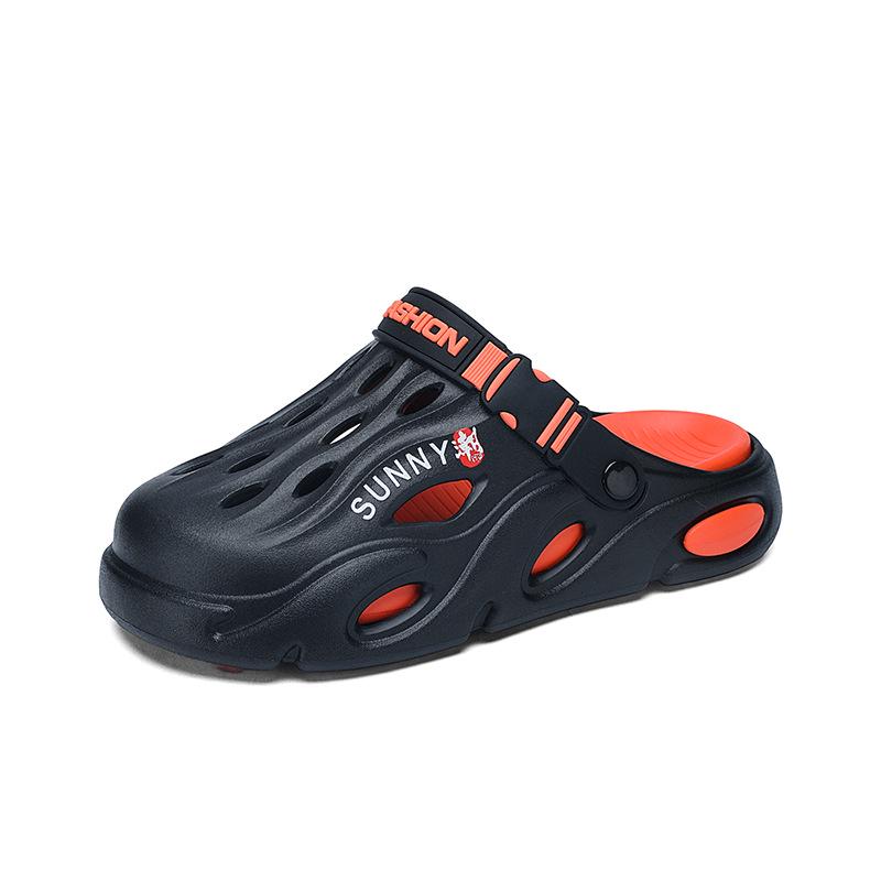 Men's Outdoor Thick-Soled Casual Sandals: Non-Slip Hole Shoes & Slippers for Beach or Autumn Wear