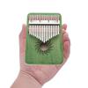uxcell 17-Key Green Mini Portable Thumb Piano, Maple Wood with Sun Pattern, Protective Bag, Tuning Hammer, and Music Study Guide, Gift for Adults and