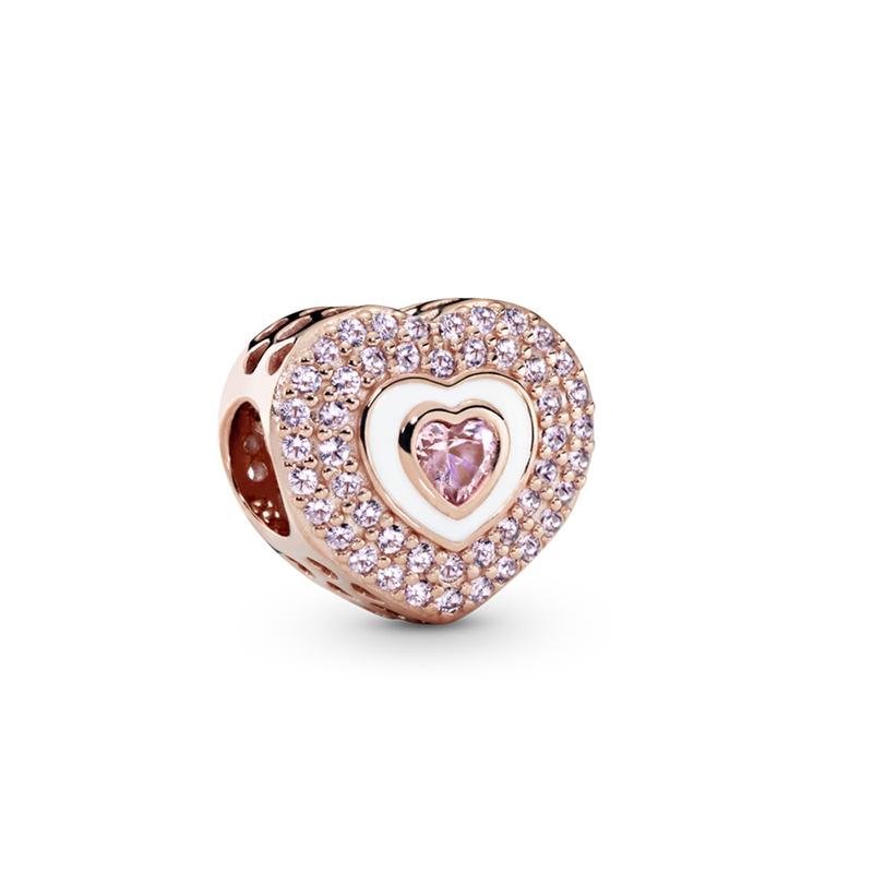 Pandora Heart Matching Charms Alloy Jewelry Accessories Men and Women Same Style Couple Style 788097NPR золотой