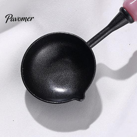 Non Stick Wax Spoon Seal with Ergonomic Handle, Non-Stick Sealing Stamp Melting Spoon, Anti Scalding Warmer for Envelope & Letter Art Crafts Crafting