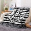Freemasonry  Print Flannel Blanket, High Quality Comfortable for All Seasons, Home Decor, Warmth and Comfort