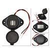 Waterproof Power Socket Universal 12 24V Vehicle Chargers Double USB 5V 3.1A Output for Trucks Motorhomes ATV UTV Boats