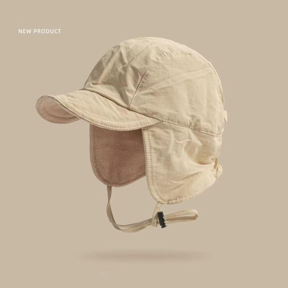 Winter Cap Earflap Hat Ear Protection Velvet Pilot Hat Lei Feng Cap Bonnet Hat  Outdoor Sports