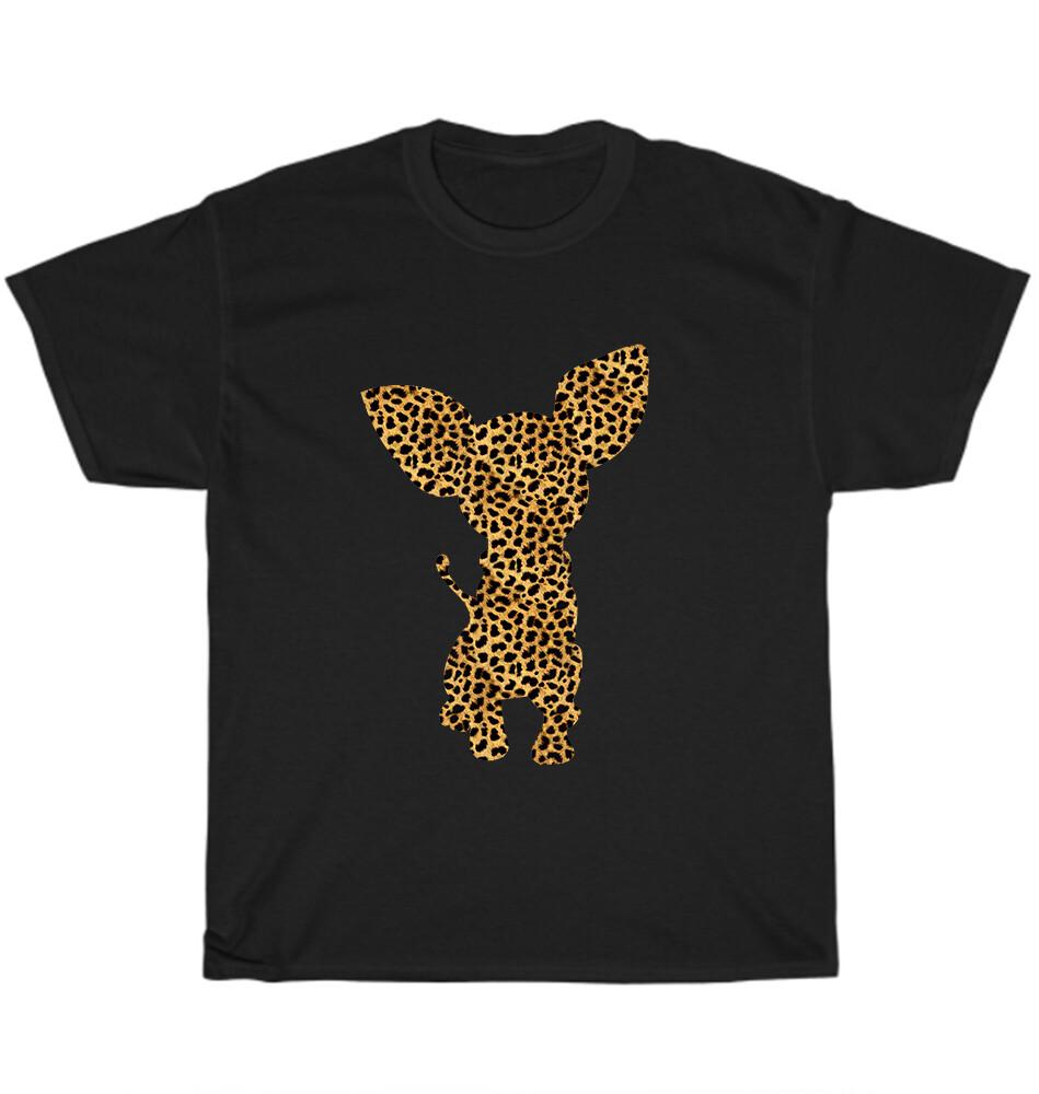 Chihuahua Leopard Print Dog Puppy Animal Lover T-Shirt M