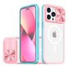 Slide Camera Lens Protector Armor Case For iPhone 15 13 14 Plus 11 12 Pro Max For Magsafe Shockproof Armor Bumpers Clear Cover