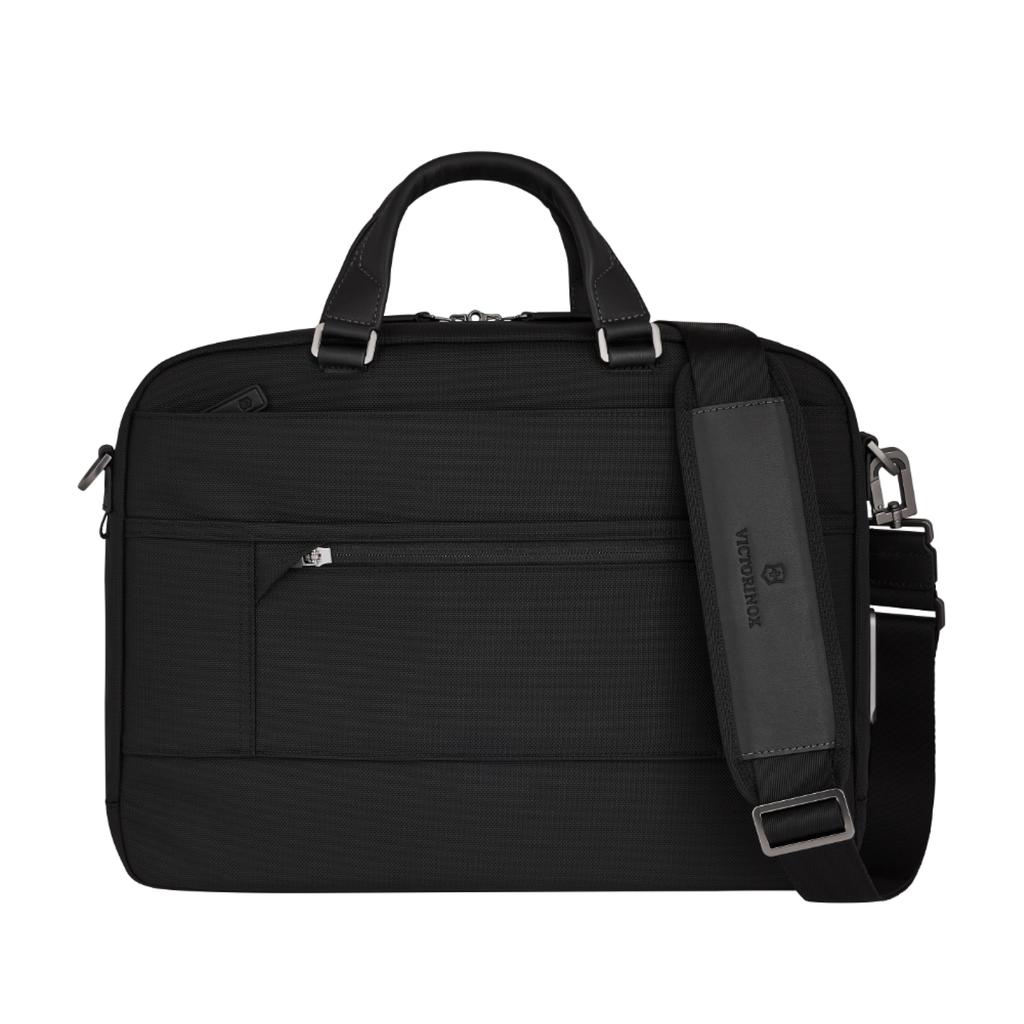 Victorinox Mythic Compact Briefcase with Laptop Sleeve and Travel Personalized Premium Black 14-inch Pouch, Design, Design, 13L, [Product Code