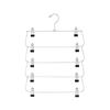6-Layer Adjustable Foldable Metal Hanger with Clips for Skirts and Pants