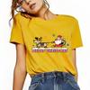 Merry Christmas Santa Claus Elk cartoon print Tshirt short sleeved round neck versatile Womens Tshirt