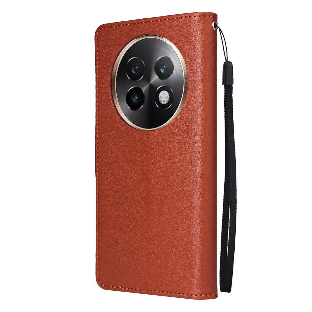 For Realme 13+ 5G/13 Pro 5G (China) Case Wallet Stand View PU Leather Phone Cover with Wrist Strap