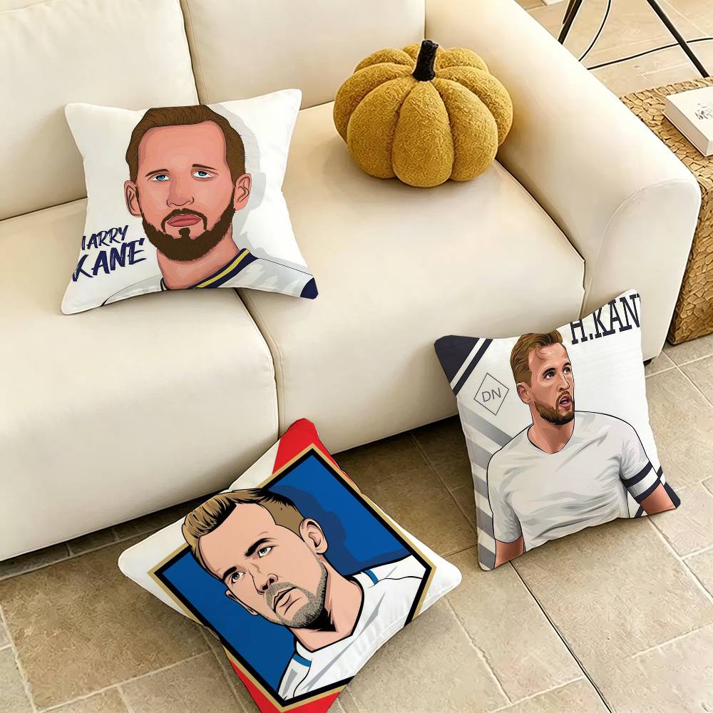 Harry kaneE Football Cartoon Pillow Case Square DoubleSided Sofa Cushion Cover Bedroom Bedside Pillow Gift