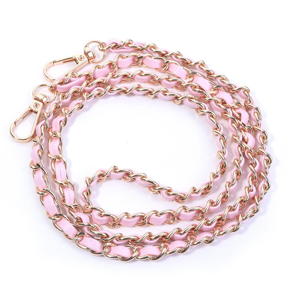 PU Leather Metal Chain Crossbody Shoulder Portable Aluminum Bag Chain Straps For DIY Clothing Handbags Decoration Accessories