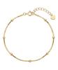 Alleun Silver 925 Square Silver Ball Snake Chain 16Cm Bracelet