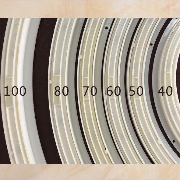 Glass and Marble Rotating Dining Table with Wooden Base