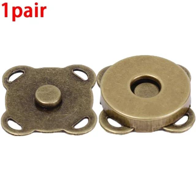 1/10Sets Magnetic Snap Button Metal Invisible Sew on Button Lock Clasps Fasteners for Purse Bags Clothes Craft DIY Accessories