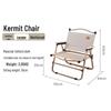Large Portable Outdoor Folding Kermit Chair with Thickened Oxford Cloth and Metal Frame