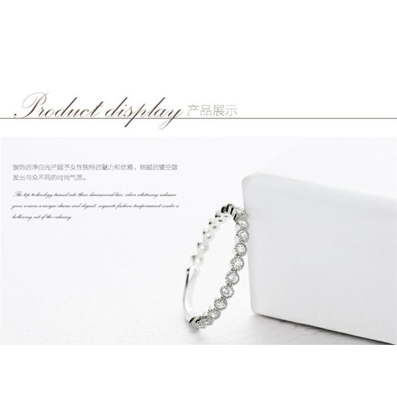 Hot-selling silver ring women's fine diamond versatile fashion simple tail ring little finger zircon ring