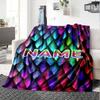 Dragon Scale Rainbow Background Multi Purpose Personalized Blanket Customize Text Ultra Soft For Sofa Couch Office Bed Picnics Four Seasons Universal