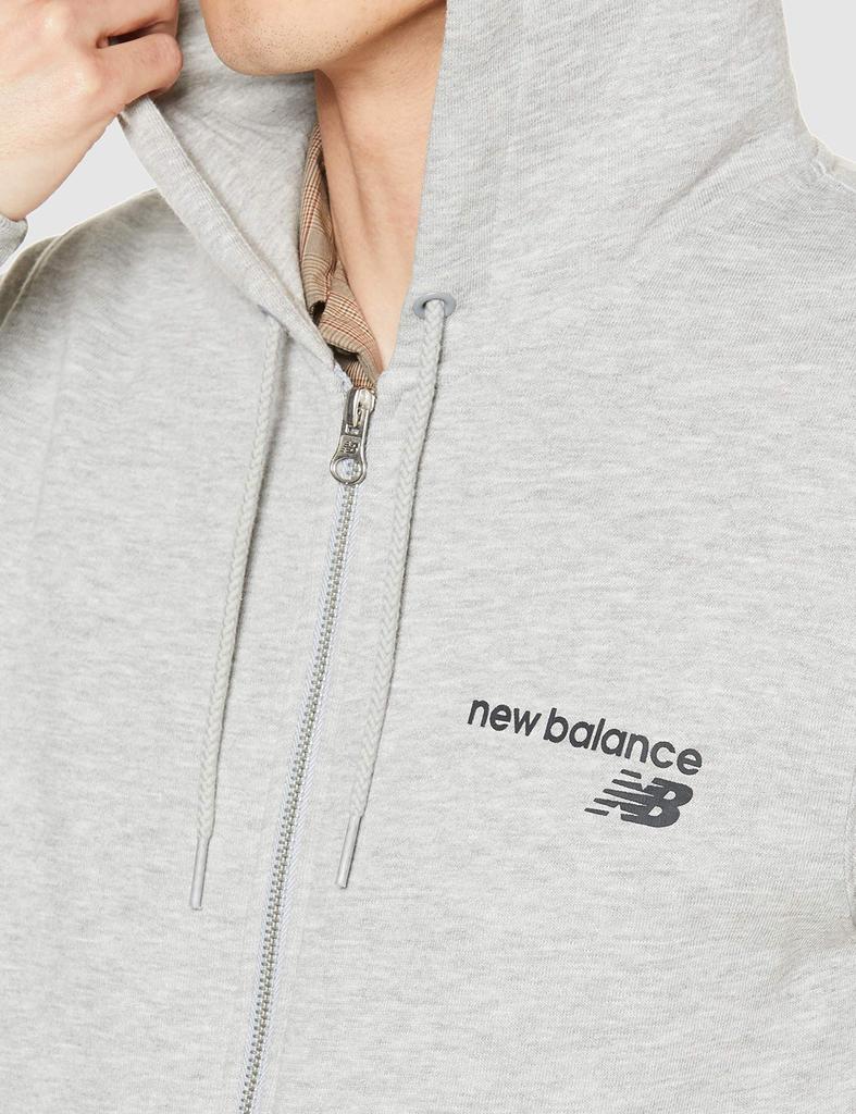 New Balance Core Fleece Sweatshirt Athletic Gray Size L Full-Zip (MJ03907), Men's (AG),