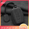 Styling Mouldings Leather Car Key Case For Toyota Prius Camry Corolla CHR C-HR RAV4 Land Cruiser 2/3 Button Keychain Suede Acces
