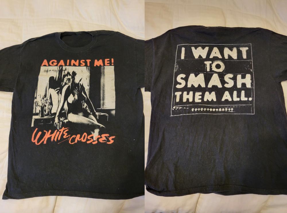 Against Me Band White Crosses Unisex Tee Shirt S-5XL UU979 Unisex T-Shirt