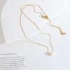 French Baroque Freshwater Pearl Pendant Necklace - Women's Clavicle Chain