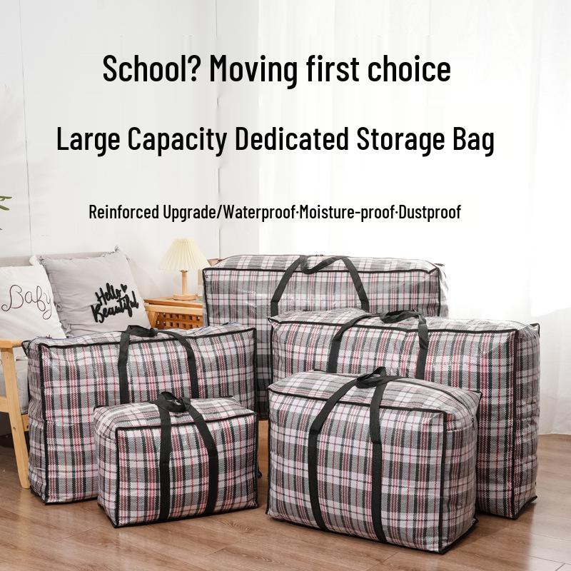 Cotton Woven Travel Storage Bag for Quilts and Clothes