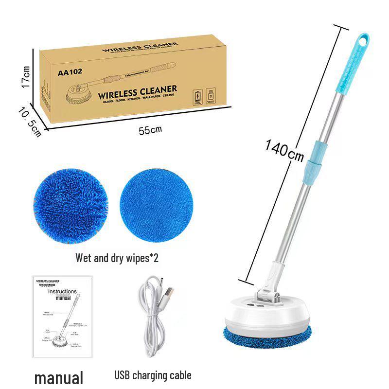 

Wireless Electric Window Cleaner with 180° Rotating Head, Floor Mopping, and Sweeping Functions