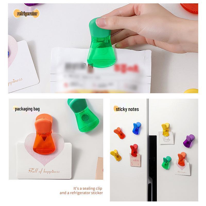 Magnetic Snack Sealing Clips - Moisture-Proof Food Preservation for Kitchen or Refrigerator