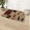 Cartoon Linen Carpet Entrance Floor Mat Door Mat Kitchen Non Slip Foot Mat Bathroom Door Absorbent Mat