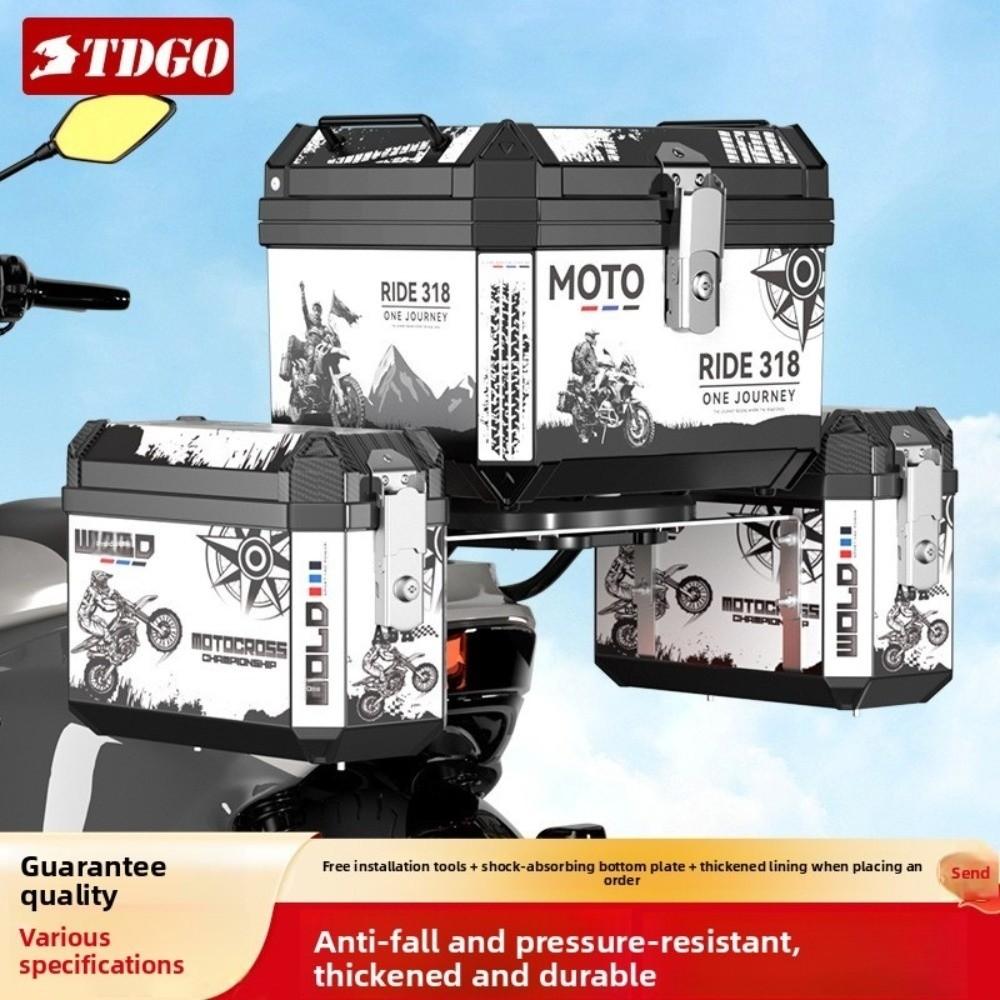 45L Capacity Motorcycle Trunk Thickened Electric Vehicle Durable Storage Storage Box Universal Fit