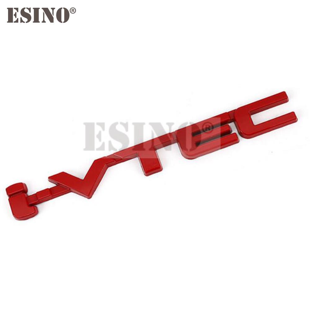 New Car Styling 3D VTEC I-VTEC Metal Chrome Zinc Alloy Emblem Car Body Badge Sticker Auto Accessory for Civic Accord Insight